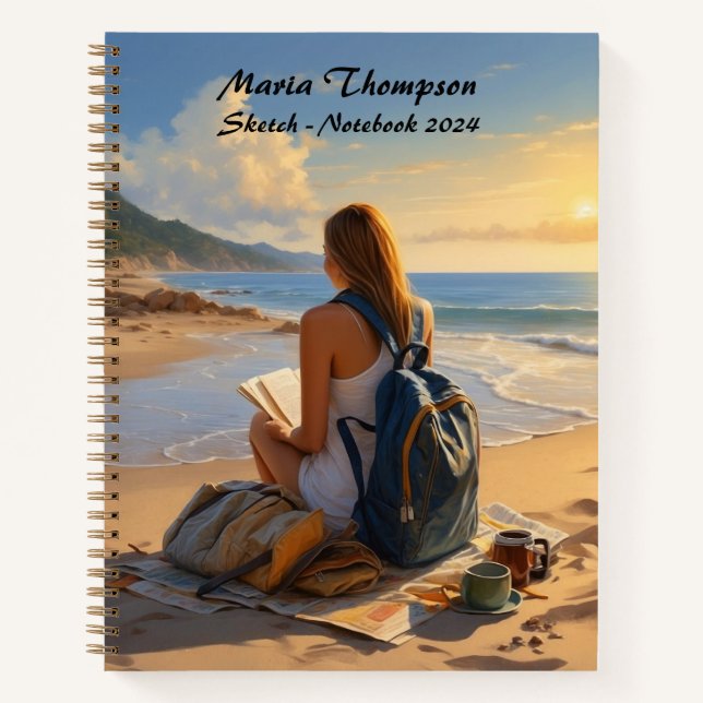 Personalisiertes Sketch Travel Notebook Journal-Ta Notizbuch (Vorderseite)