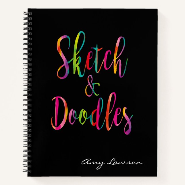Personalisiertes Sketchbook & Doodles Notizbuch (Vorderseite)