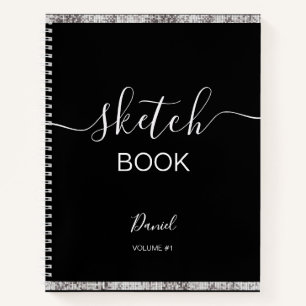 Personalisiertes Sketchbook Ihr Name Elegantes Skr Notizbuch