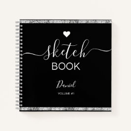Personalisiertes Sketchbook Ihr Name Elegantes Skr Notizbuch