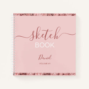 Personalisiertes Sketchbook Ihr Name Elegantes Skr Notizbuch