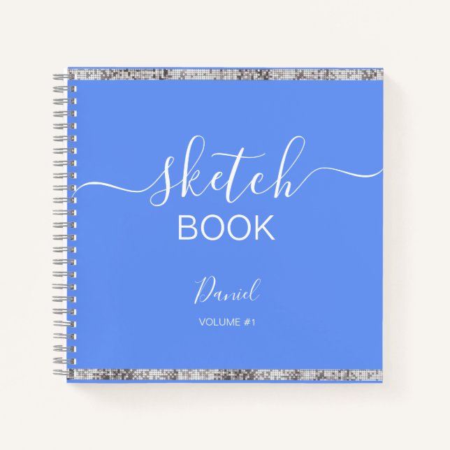 Personalisiertes Sketchbook Ihr Name Elegantes Skr Notizbuch (Vorderseite)