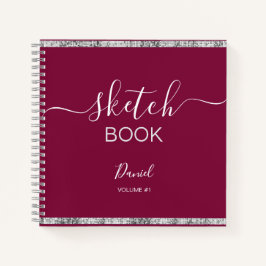 Personalisiertes Sketchbook Ihr Name Elegantes Skr Notizbuch