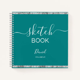 Personalisiertes Sketchbook Ihr Name Elegantes Skr Notizbuch