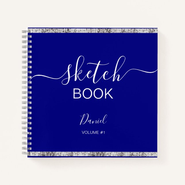 Personalisiertes Sketchbook Ihr Name Elegantes Skr Notizbuch (Vorderseite)
