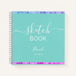 Personalisiertes Sketchbook Ihr Name Elegantes Skr Notizbuch