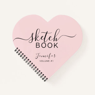Personalisiertes Sketchbook - Ihr Name in Rosa Notizbuch