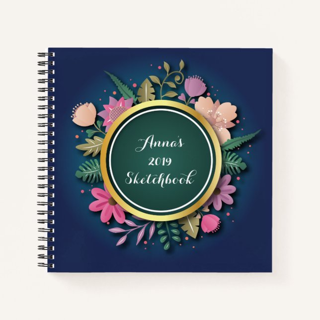 Personalisiertes Sketchbuch 2019 Notizbuch (Vorderseite)