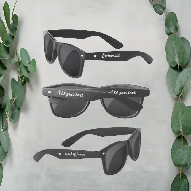 Personalisiertes Skriptglas | Hochzeitsgeschenke (Personalised Script Sunglass | Wedding Party Gifts)