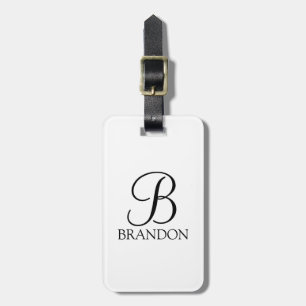 Personalisiertes Skriptmonogramm und Name Gepäckanhänger