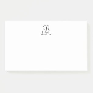 Personalisiertes Skriptmonogramm und Name Notepad Post-it Klebezettel