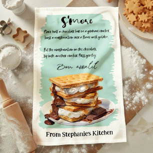 Personalisiertes S'more-Rezept Geschirrtuch