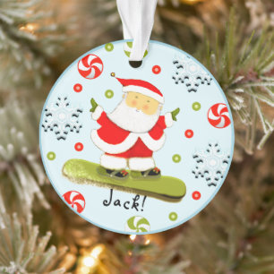 Personalisiertes Snowboard-Weihnachts-Kollektivstü Ornament