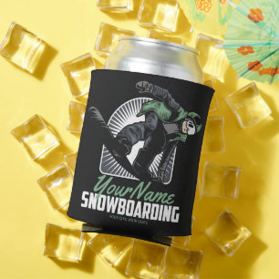Personalisiertes Snowboarden-Schneefräßchen Dosenkühler