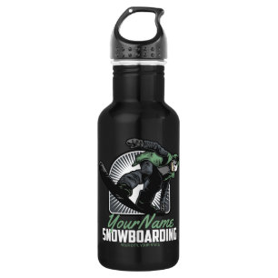 Personalisiertes Snowboarden-Schneefräßchen Edelstahlflasche