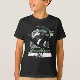 Personalisiertes Snowboarden Snow Boarder Shreddin T-Shirt