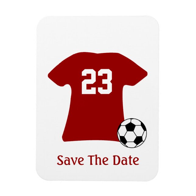 Personalisiertes Soccer-Shirt mit Ball-Flexi-Magne Magnet (Vertikal)