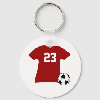 Personalisiertes Soccer-Shirt mit Ball-Schlüsselan Schlüsselanhänger