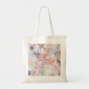 Personalisiertes Soft Pastel Konfetti Design Tragetasche