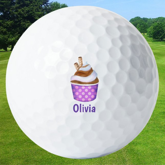 Personalisiertes Soft Serve Ice Cream Golfball (Sweet custom golf balls for ice cream lovers on the course.)