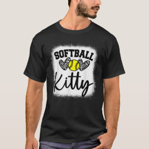 Personalisiertes Softball Herz T-Shirt Niedlich Ki