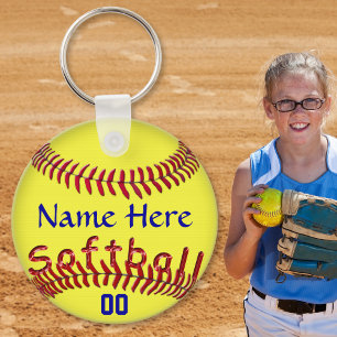 Personalisiertes Softball-Team Geschenkideen, NAME Schlüsselanhänger