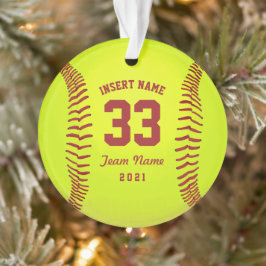 Personalisiertes Softballteam Ornament