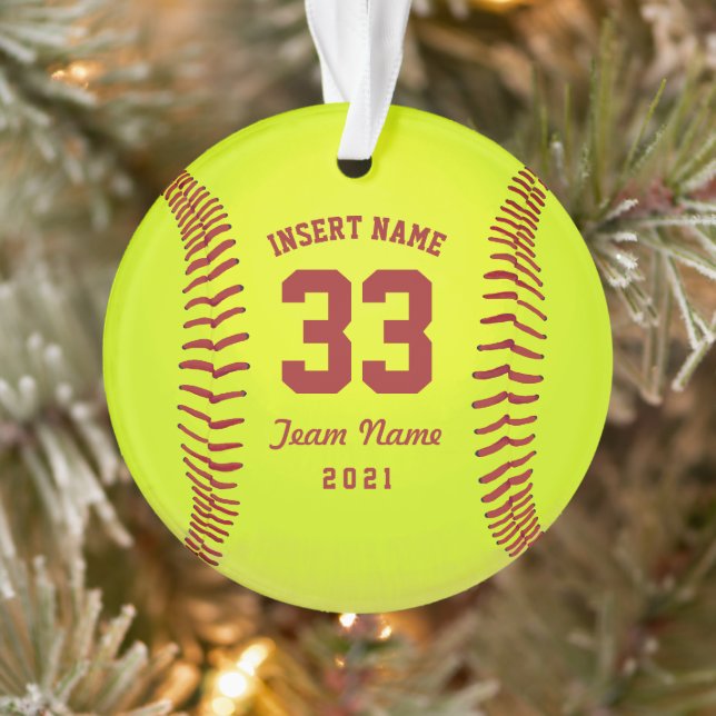 Personalisiertes Softballteam Ornament (Baum)