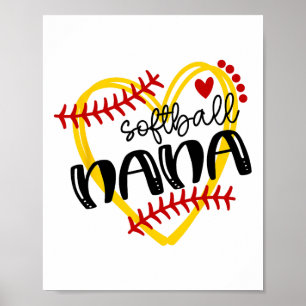 Personalisiertes Softll Herz Tee Cute Nana Frauen Poster