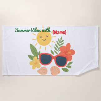 Personalisiertes Sommer-Feeling-Strandtuch | Hübsc Strandtuch