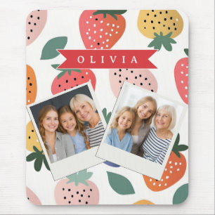 Personalisiertes Sommerfarbenfrohes Erdbeermuster Mousepad