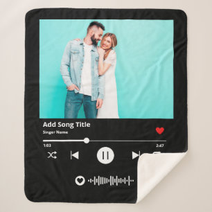 Personalisiertes Song-Code-Scannermusikpaar Sherpadecke