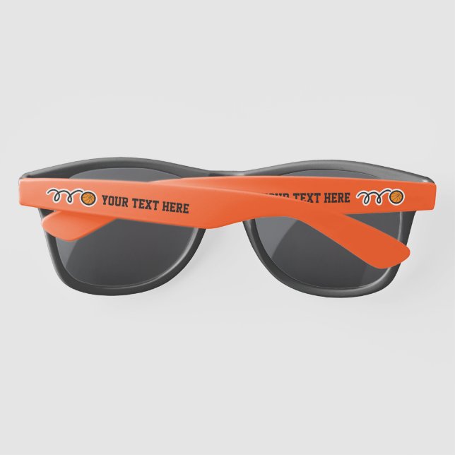 Personalisiertes Sonnenbrillengeschenk mit Basketb (Rückseite)