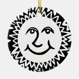 Personalisiertes Sonnenmuster Keramik Ornament