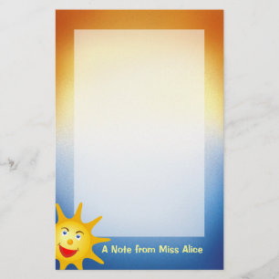 Personalisiertes sonniges Briefpapier