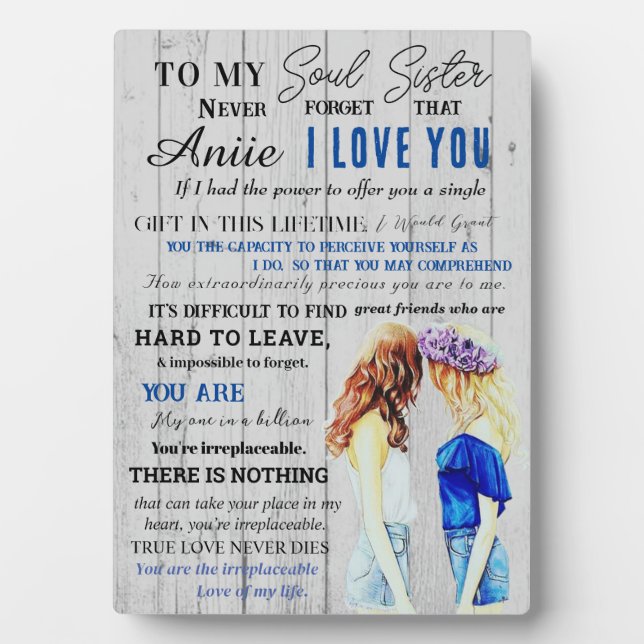 Personalisiertes Soul Sister Definition WaterColor Fotoplatte (Vorderseite)