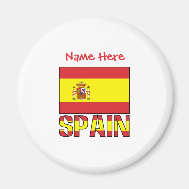 Personalisiertes Spanien-Flagge-Erbe-Design Magnet (Vorne)