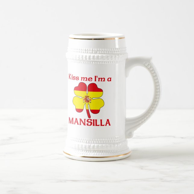 Personalisiertes Spanisch küsst mich, den ich Bierglas (Rechts)
