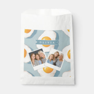 Personalisiertes Spiegelei-Muster Spaß Blau Lustig Geschenktütchen