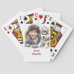 Personalisiertes Spiel mit Namen – Süßer Hund Spielkarten