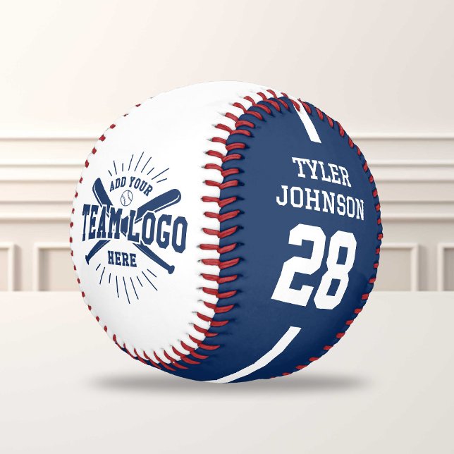 Personalisiertes Spieler-Team-Logo Blau Baseball (Von Creator hochgeladen)
