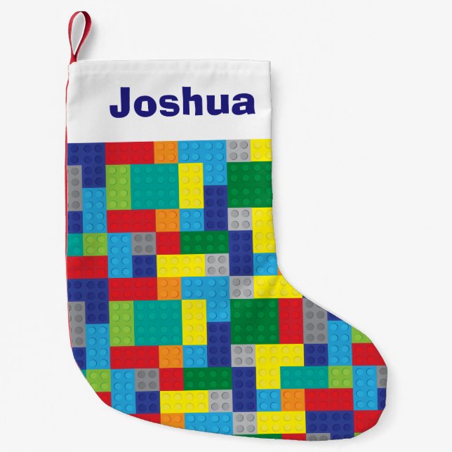 Personalisiertes Spielzeug Kunststoffsteine Kleiner Weihnachtsstrumpf (Vorderseite)