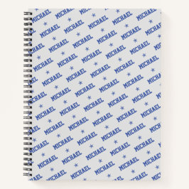 Personalisiertes SpiralNotebook mit Namen und Ster Notizbuch