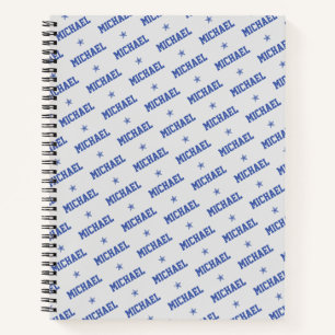 Personalisiertes SpiralNotebook mit Namen und Ster Notizbuch