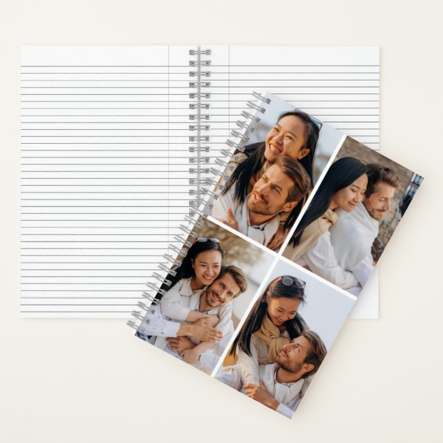 Personalisiertes SpiralNotebook mit vier Fotos Notizbuch (Innen)