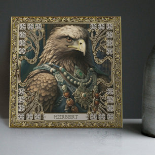 Personalisiertes Spirit Eagle Tribal Altarbild Fliese