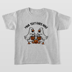 Personalisiertes spooky Ghost Geese Halloween-Trio T-Shirt