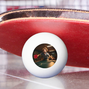 Personalisiertes Sportler-Foto-Spiel Tischtennisball