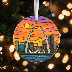 Personalisiertes St. Louis-Acrylabzeichen, Benutze Ornament