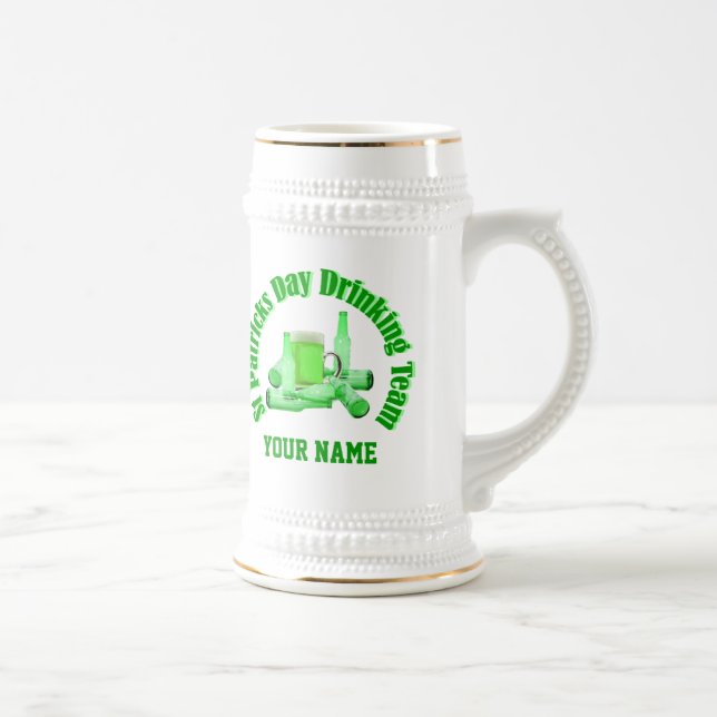 Personalisiertes St. Patrick-Trinkerteam Bierglas (Rechts)